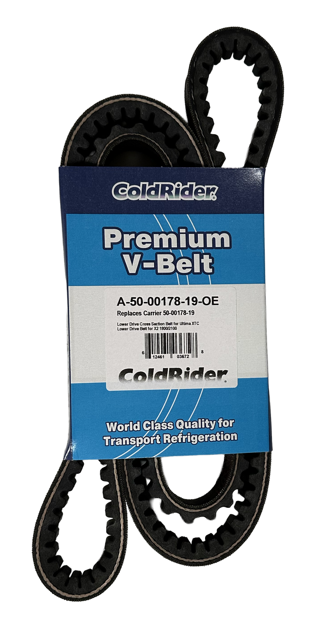 ColdRider Lower Drive Cross Section Belt for Carrier Transicold (Replaces Carrier 50-00178-19)