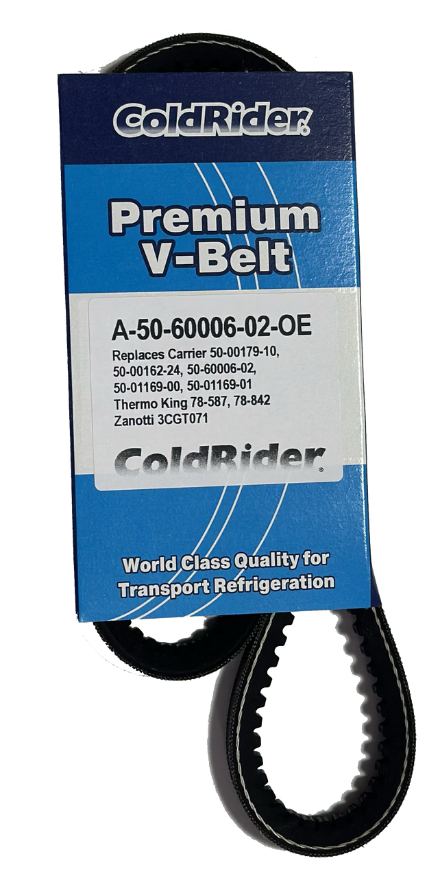 ColdRider Alternator Belt for Carrier Transicold (Replaces Carrier 50-60006-02, 50-00179-10, 50-00162-24, 50-01169-00, 50-01169-01, Thermo King 78-587, 78-842, Zanotti 3CGT071)