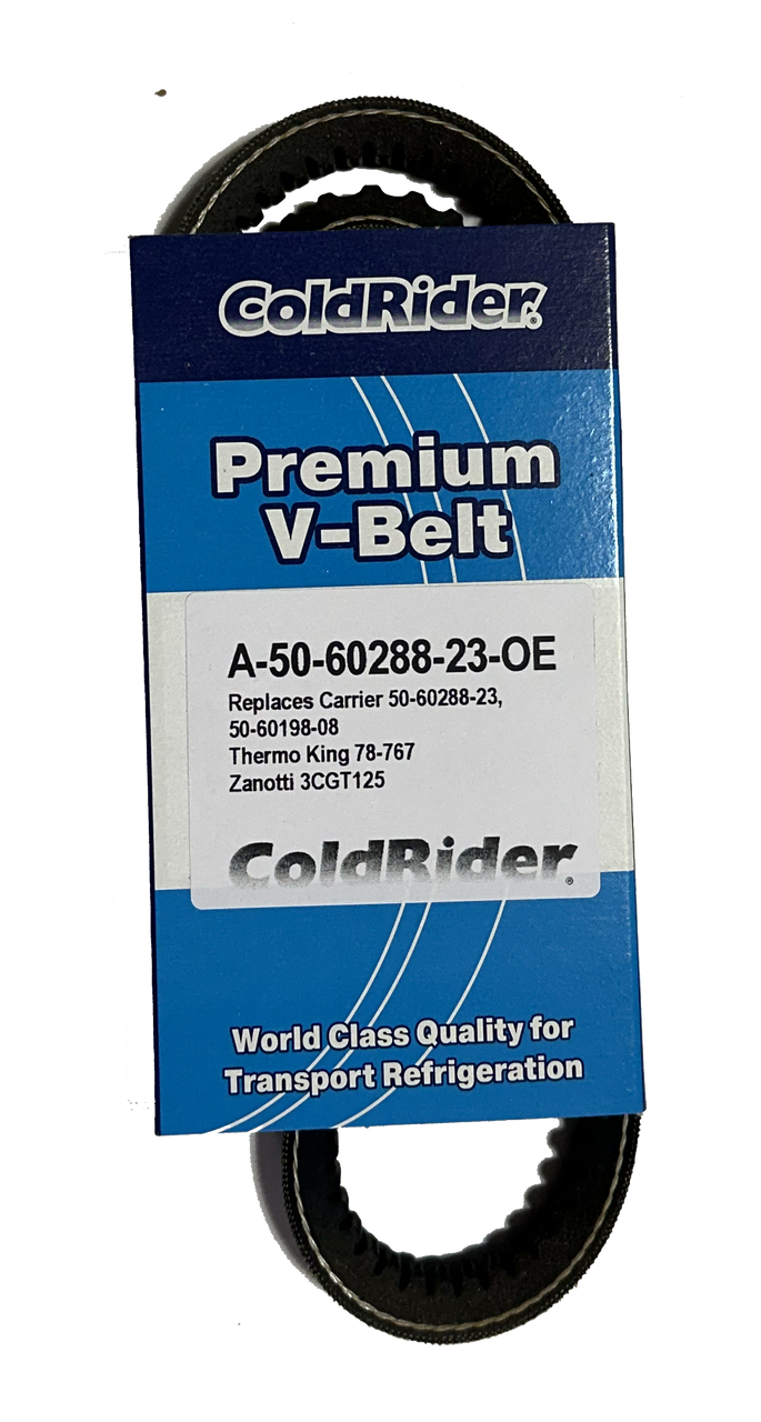 ColdRider Electric Motor/Alternator Belt for Carrier Transicold (Replaces Carrier 50-60288-23, 50-60198-08, Thermo King 78-767)