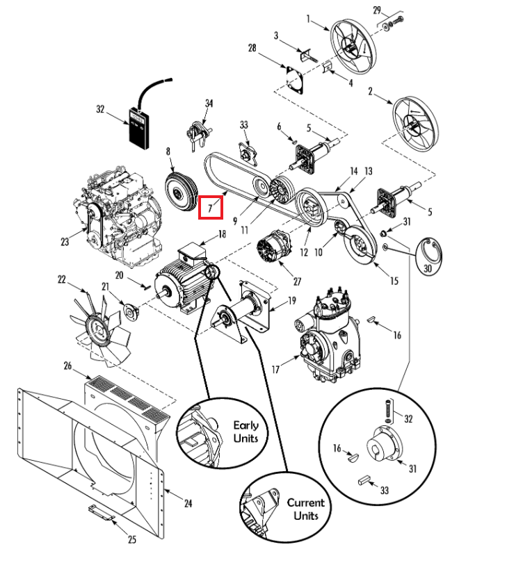 ColdRider Engine/Motor Belt for Thermo King (Replaces Thermo King 78-1724)