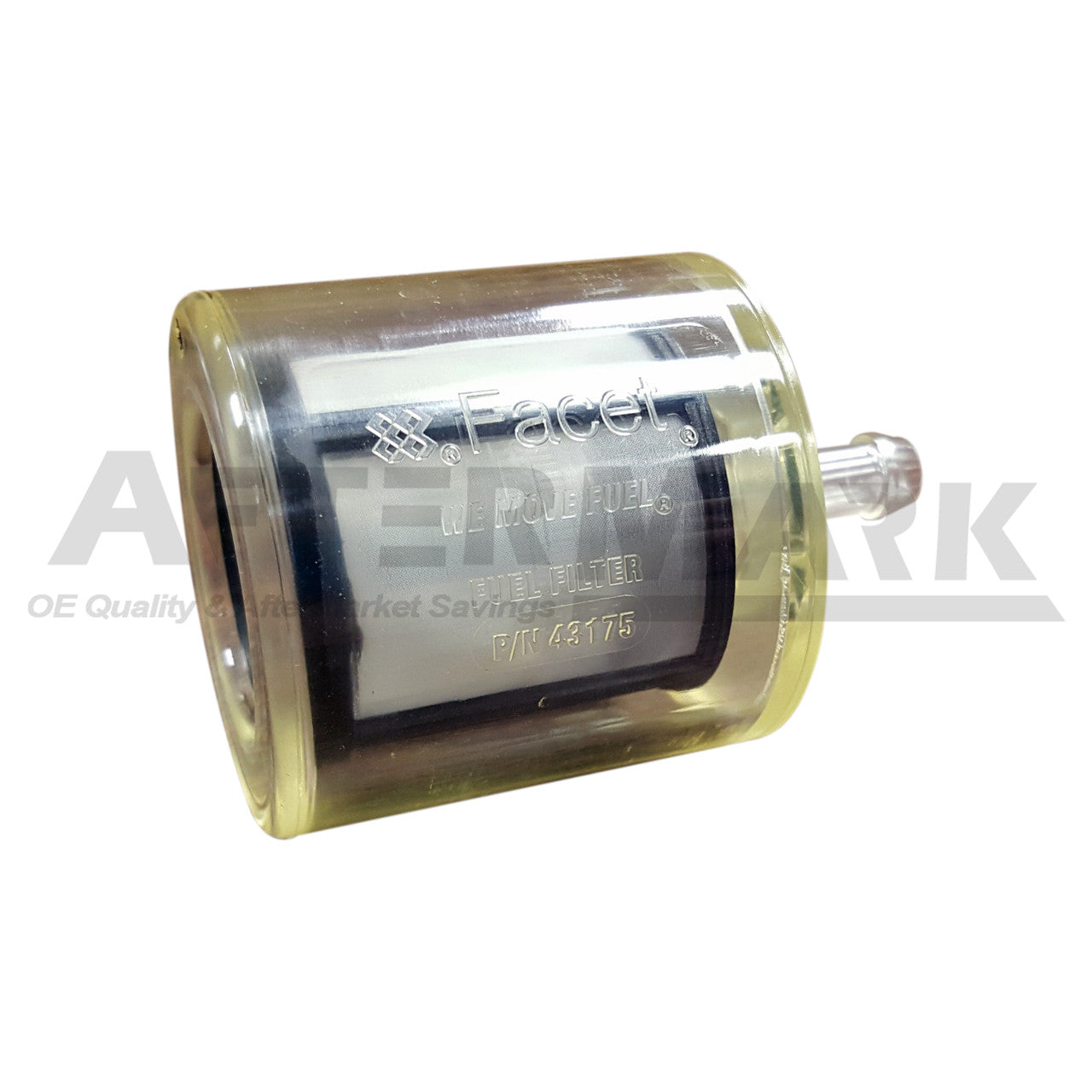 FuelPumper Facet FEP43175 Clear Barb Fuel Filter for Cube & Posi-Flo Pumps