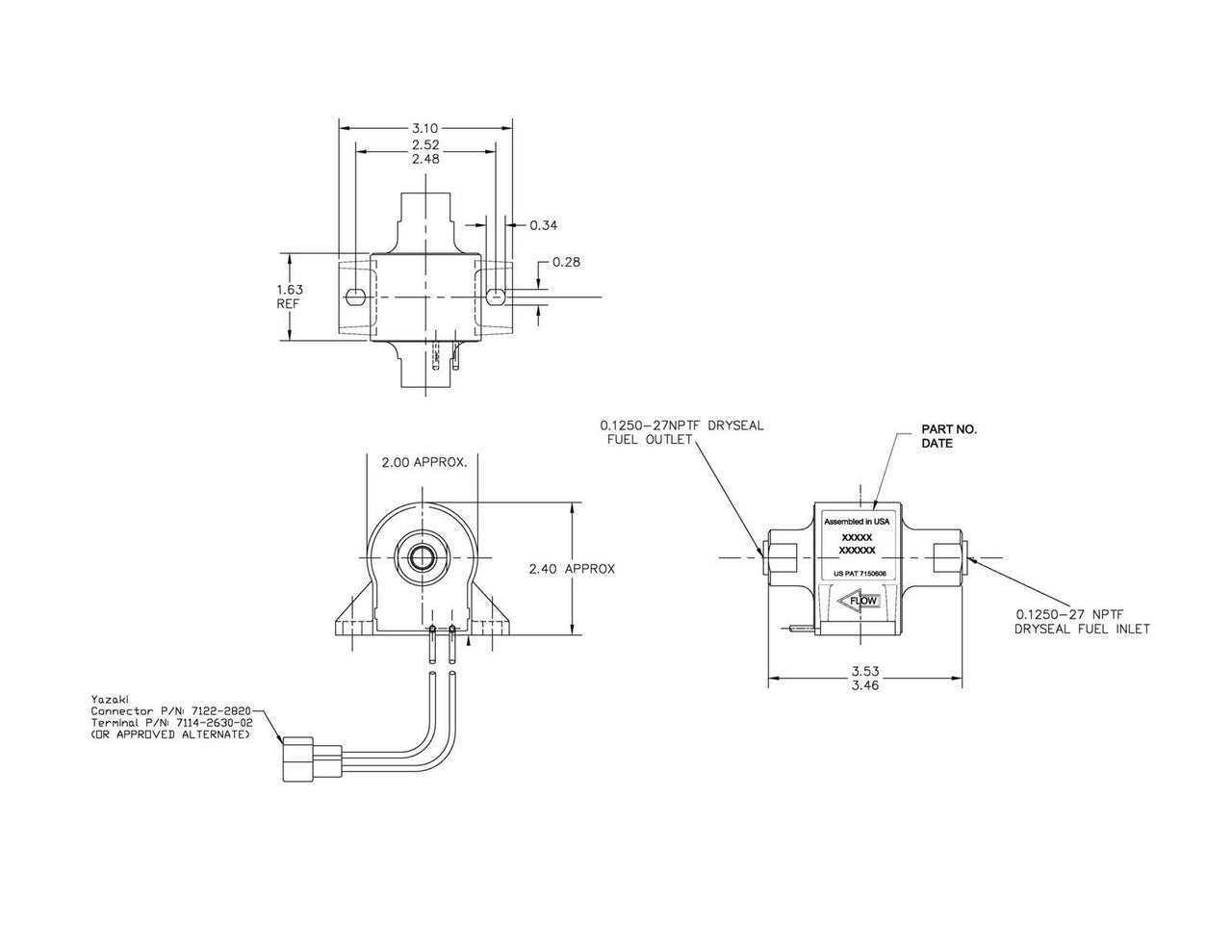 FuelPumper Facet 60217N Posi-Flo Fuel Pump, 12 Volt, 3.5 - 5.0 PSI, 30 GPH