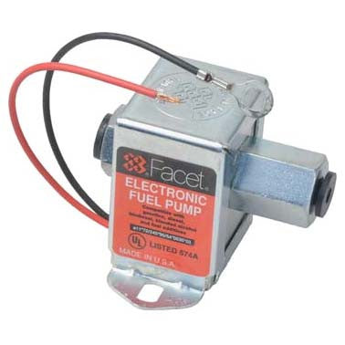 FuelPumper Facet 40105N Cube Solid State Fuel Pump, 12 Volt, 3.0-4.5 PSI, 30 GPH
