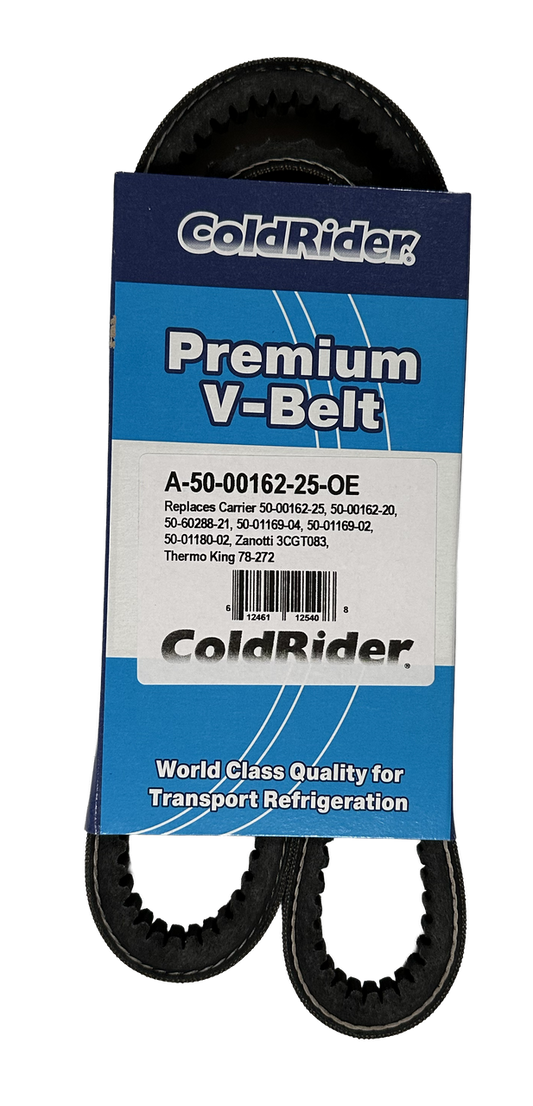 ColdRider Alternator/Compressor Belt for Carrier Transicold (Replaces Carrier 50-00162-25, 50-01180-02, 50-00162-20, 50-60288-21, 50-01169-02, 50-01169-04, Zanotti 3CGT083, Thermo King 78-272)