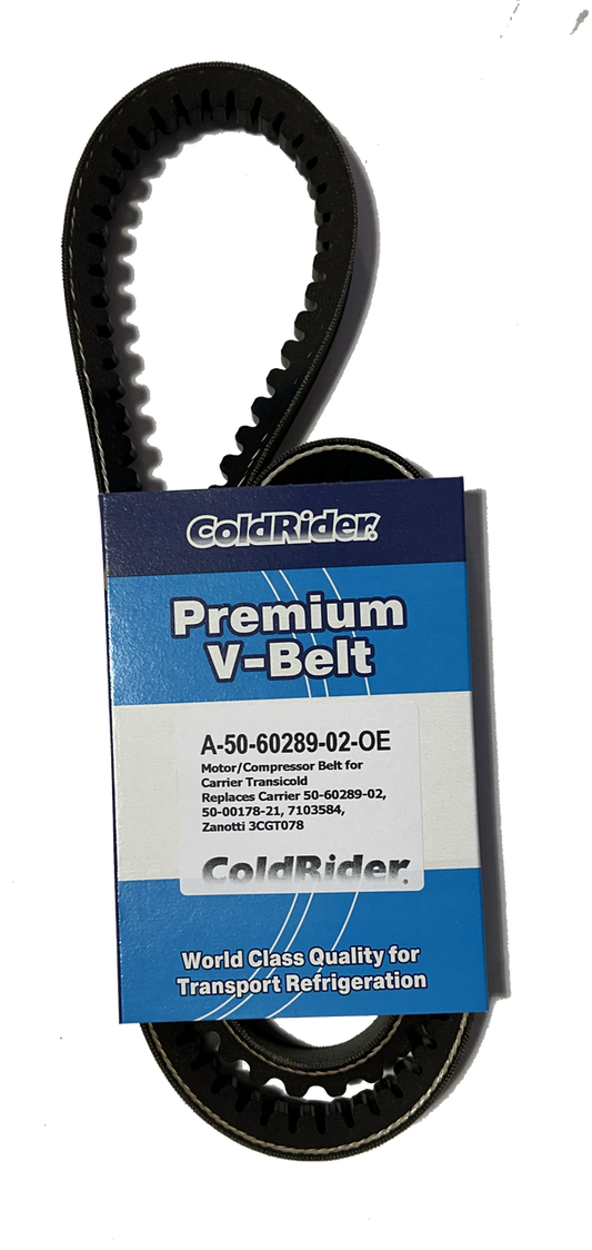 ColdRider Motor/Compressor Belt for Carrier Transicold (Replaces Carrier 50-60289-02, 50-00178-21, 7103584, Zanotti 3CGT078)