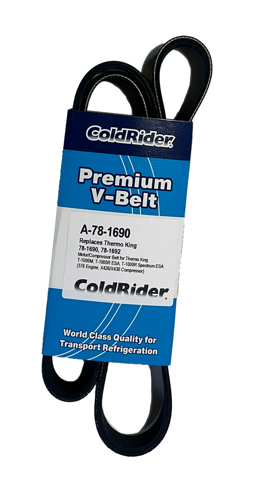 ColdRider Motor/Compressor Belt for Thermo King (Replaces Thermo King 78-1690, 78-1692)