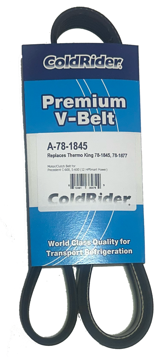 ColdRider Motor/Clutch Belt for Thermo King  Precedent (Replaces Thermo King 78-1845, 78-1877)