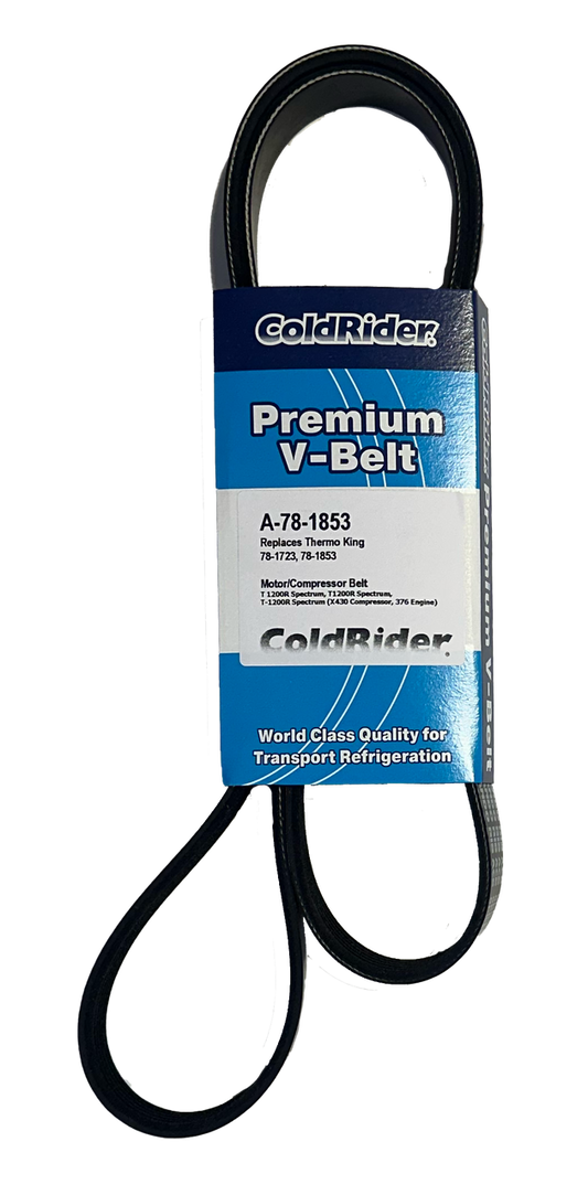 ColdRider Motor/Compressor Belt for Thermo King (Replaces Thermo King 78-1853, 78-1723)