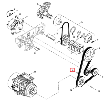 ColdRider Generator/Water Pump Belt for Thermo King (Replaces Thermo King 78-1876)