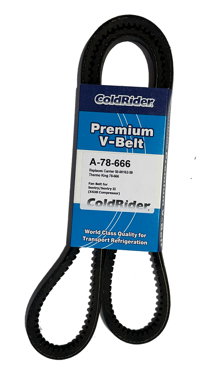 ColdRider Fan Belt for Thermo King Sentry (Replaces Thermo King 78-666, Carrier 50-00162-50)