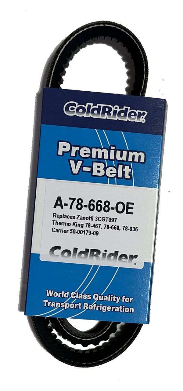 ColdRider Water Pump Belt for Thermo King (Replaces Thermo King 78-467, 78-668, 78-836, Carrier 50-00179-09, Zanotti 3CGT097)