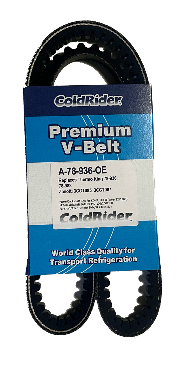 ColdRider Motor/Jackshaft Belt for Thermo King (Replaces Thermo King 78-936, 78-983, Carrier 50-00179-51, Zanotti 3CGT087)