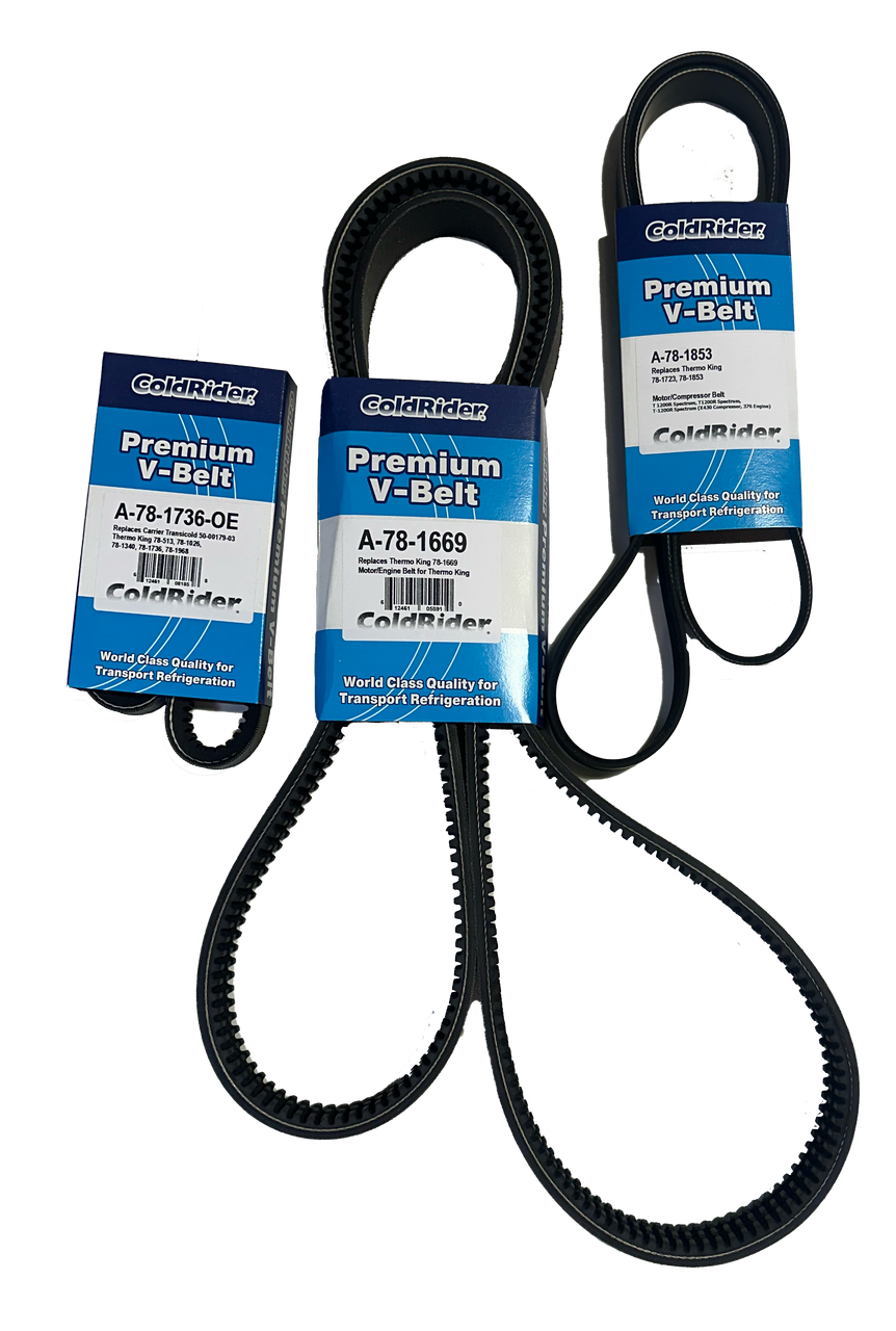 ColdRider Belt Bundle for Thermo King T-1200R Spectrum ESA with 376 Engine & X430 Compressor