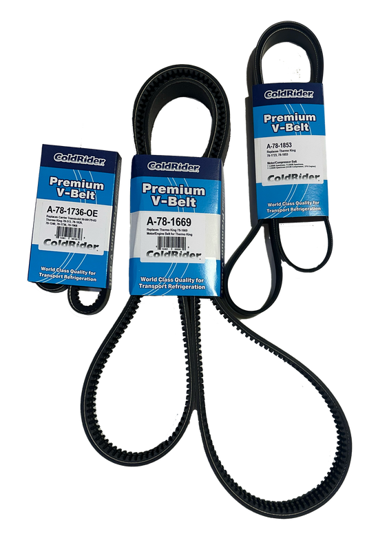 ColdRider Belt Bundle for Thermo King T-1200R Spectrum ESA with 376 Engine & X430 Compressor