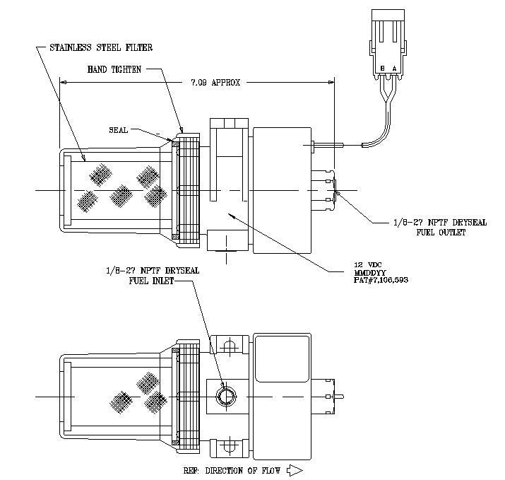 FuelPumper Facet 40285N Dura-Lift Fuel Pump, 12 Volt, 4.0-7.0 PSI, 33 GPH